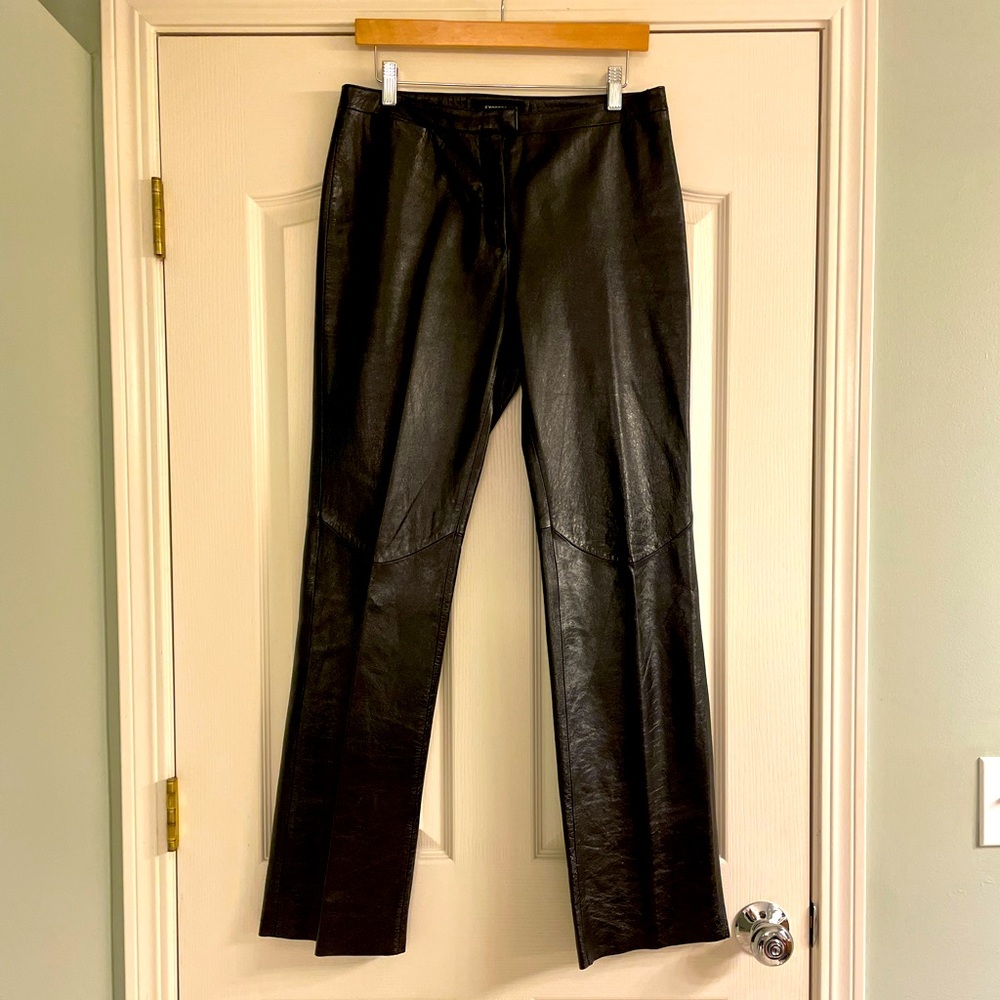 Express Black Leather Pants 👖 Real Genuine Leather Size 7/8 Mid-rise